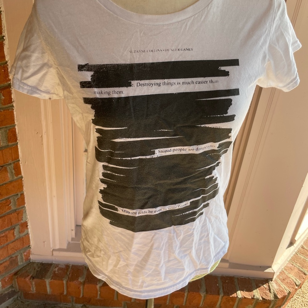 The Hunger Games text shirt